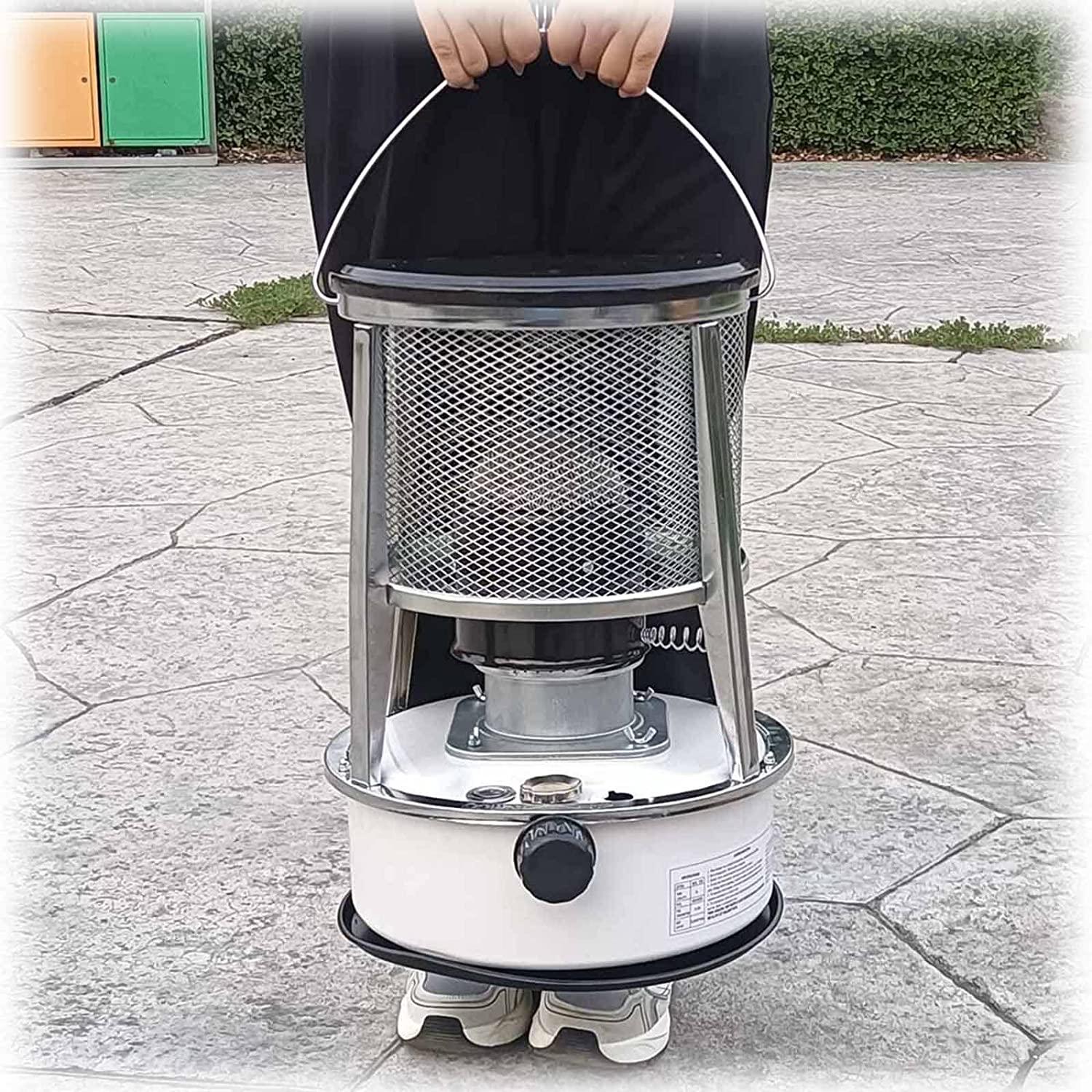 Tent Kerosene Heater Stove Portable Oil Heater Camping Stove with 6 Wicks Adjustable Flame Emergency Burner for Fishing Backpacking Garage Christmas Party (Color : White (6L 6 Wicks))