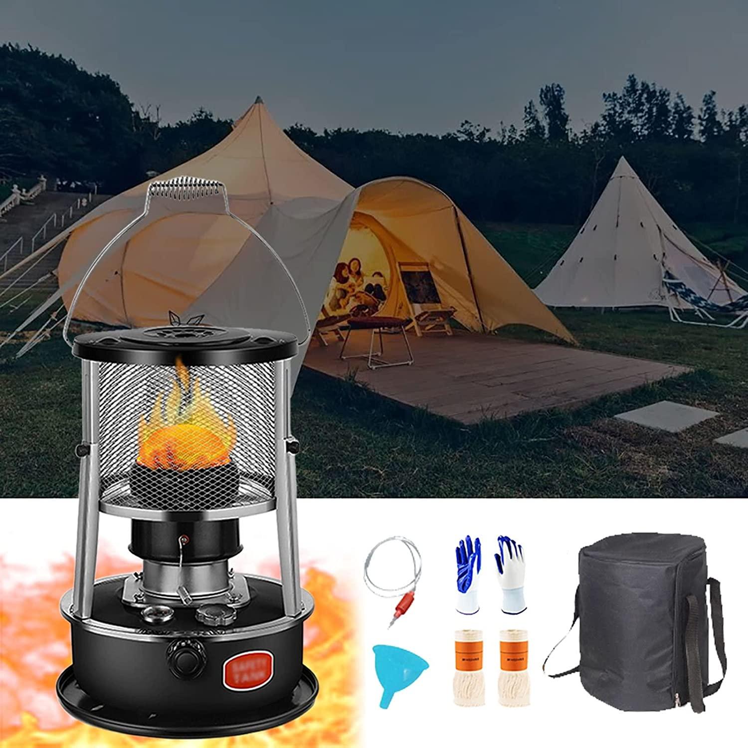 Portable Heating Stove Kerosene Stove, Multifunctional 4.5L Camping Stove Heater, 7800 BTU/H, High Efficiency Kerosene Burner, About 15~17 Hours, Suitable for Indoor Outdoor