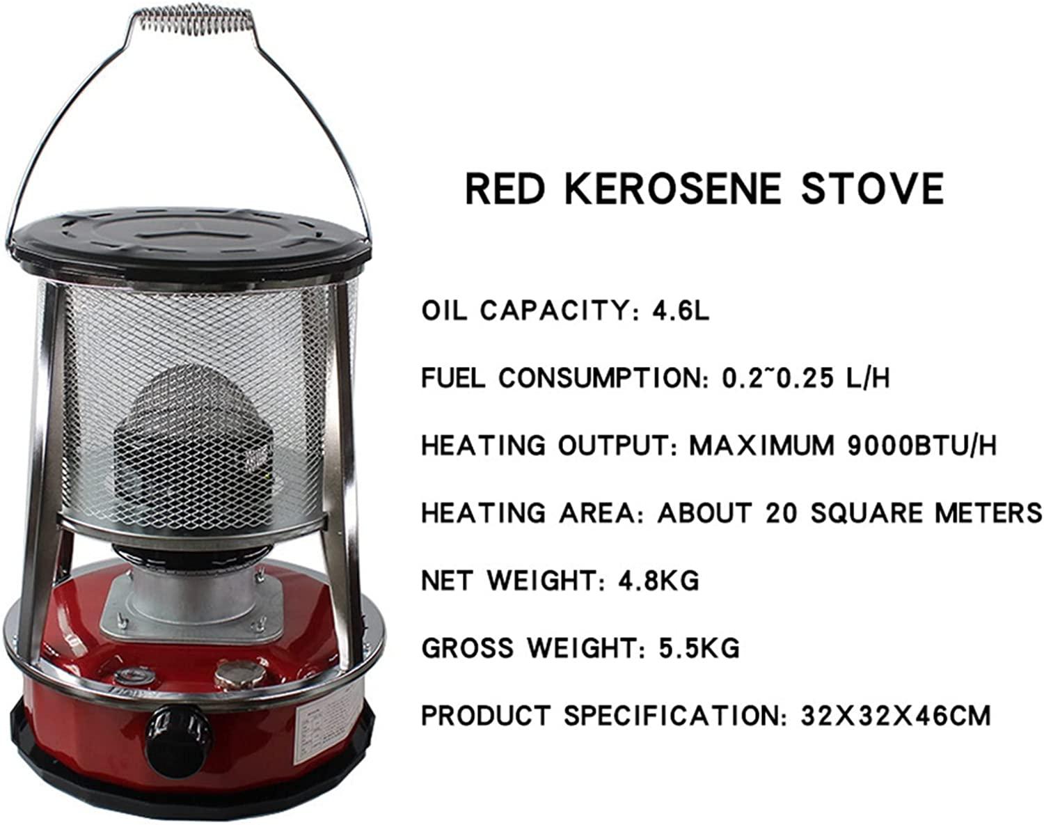 keep warm Red Outdoor Heating Stove Diesel Heater Outdoor Winter Camping Suitable for Home Office Outdoor L33X W33 X H46cm - Image 3