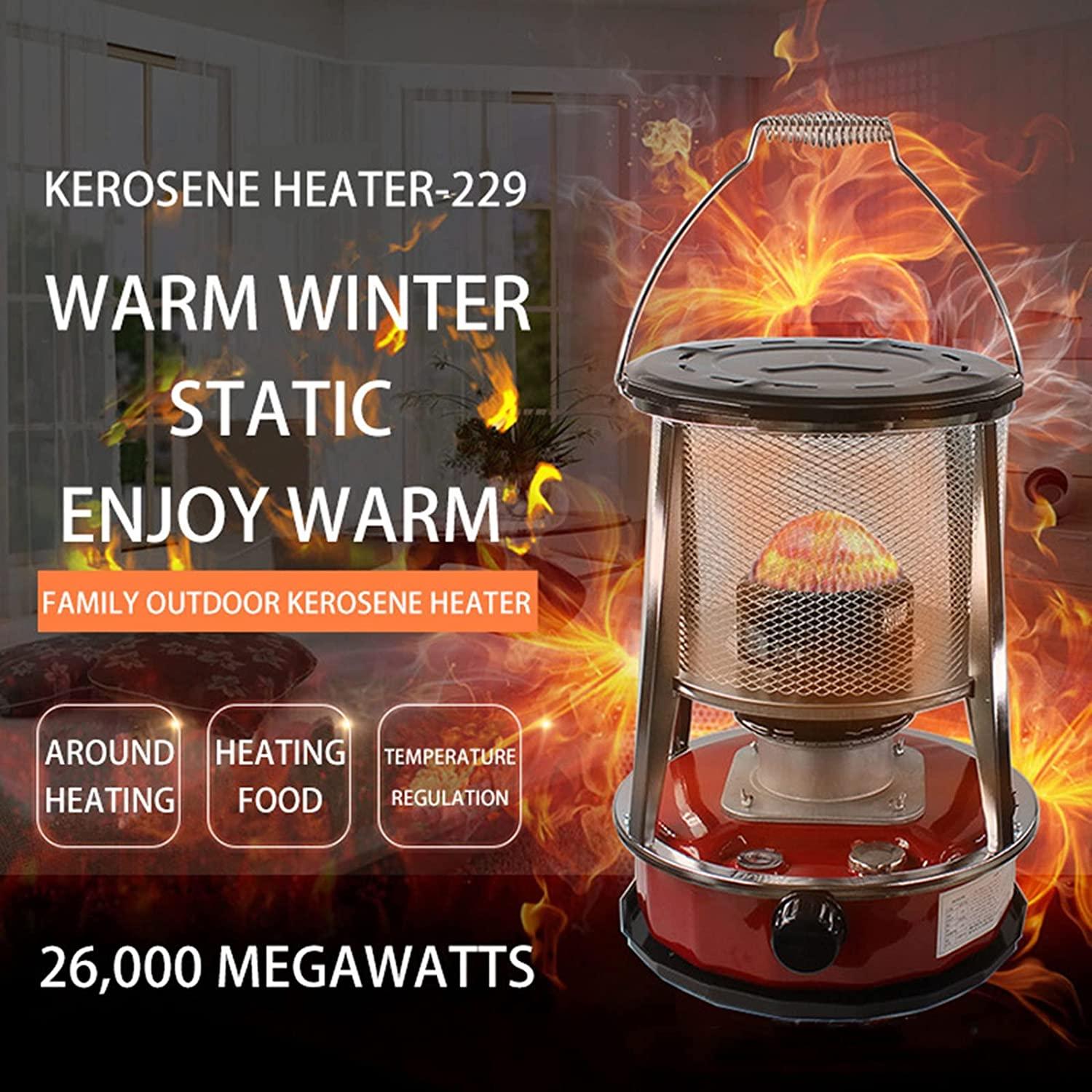 keep warm Red Outdoor Heating Stove Diesel Heater Outdoor Winter Camping Suitable for Home Office Outdoor L33X W33 X H46cm - Image 5