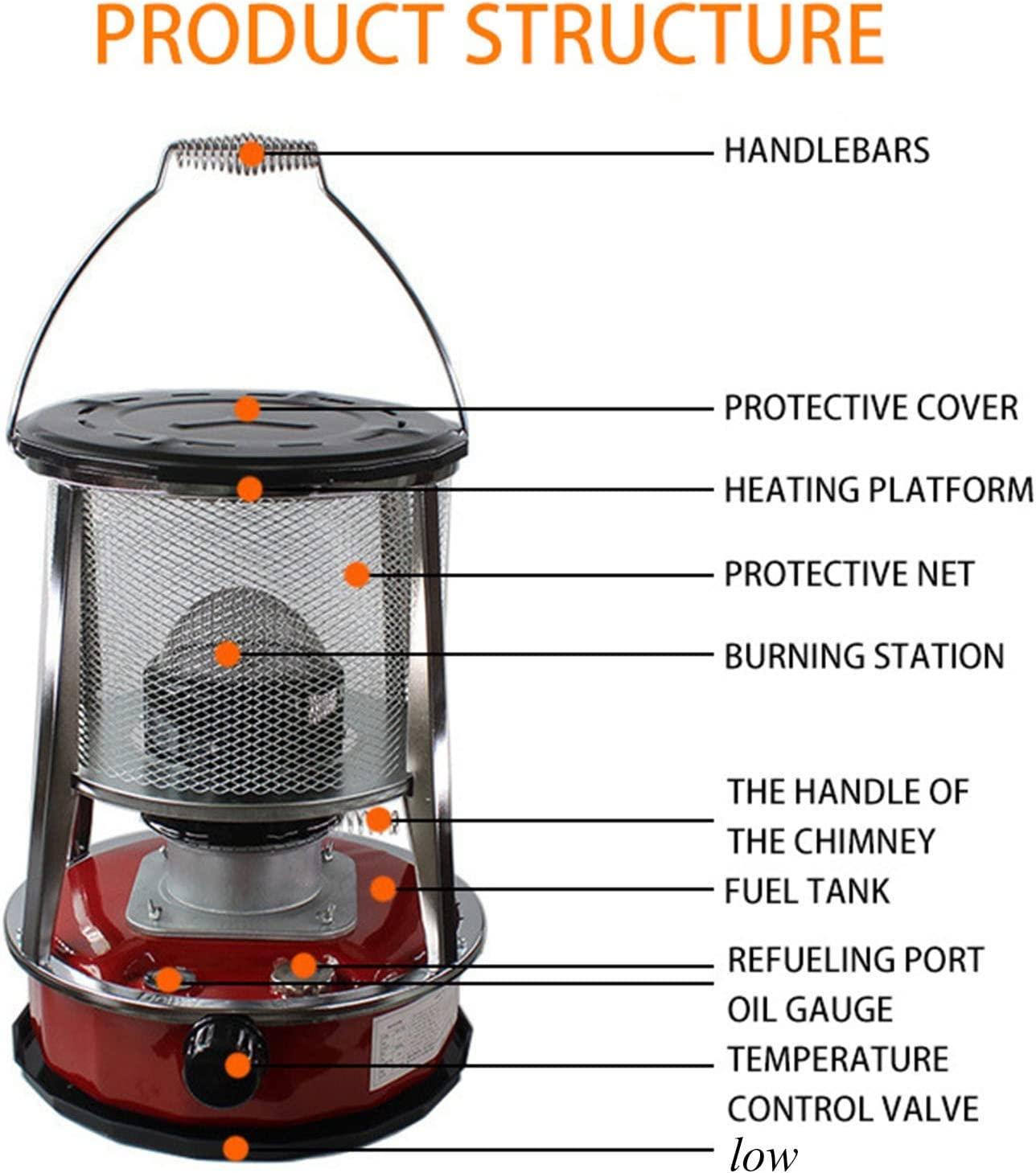 keep warm Red Outdoor Heating Stove Diesel Heater Outdoor Winter Camping Suitable for Home Office Outdoor L33X W33 X H46cm - Image 6