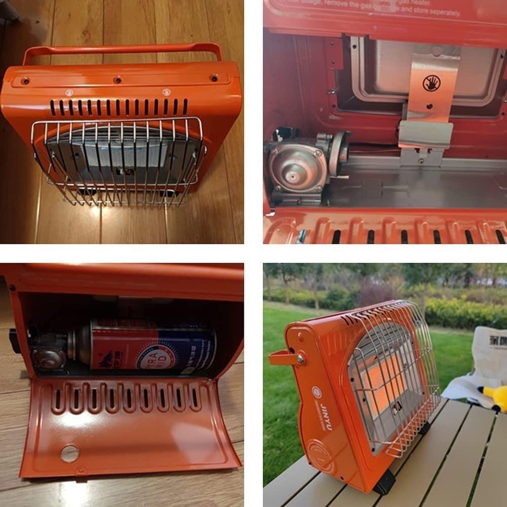 JOJAN Outdoor Butane Heater, Portable Camping Gas Heated Stove, Lightweight Tent Space Heater, Winter Camp Heating Stove, Heater & Stove 2 in 1 (Color : Orange) - Image 5