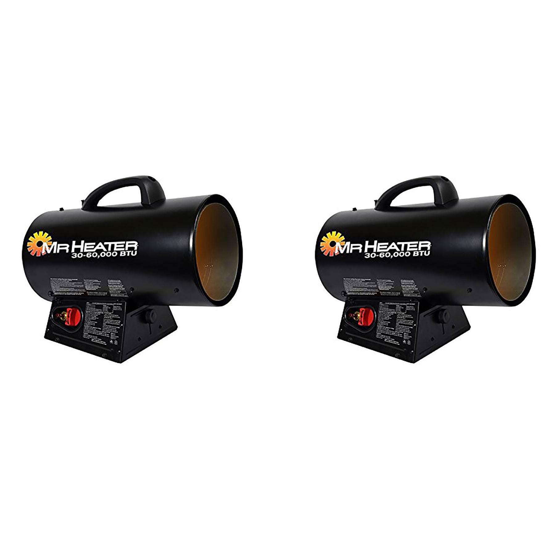 Mr. Heater 60,000 BTU Forced Air Propane Jobsite Construction Heater (2 Pack)