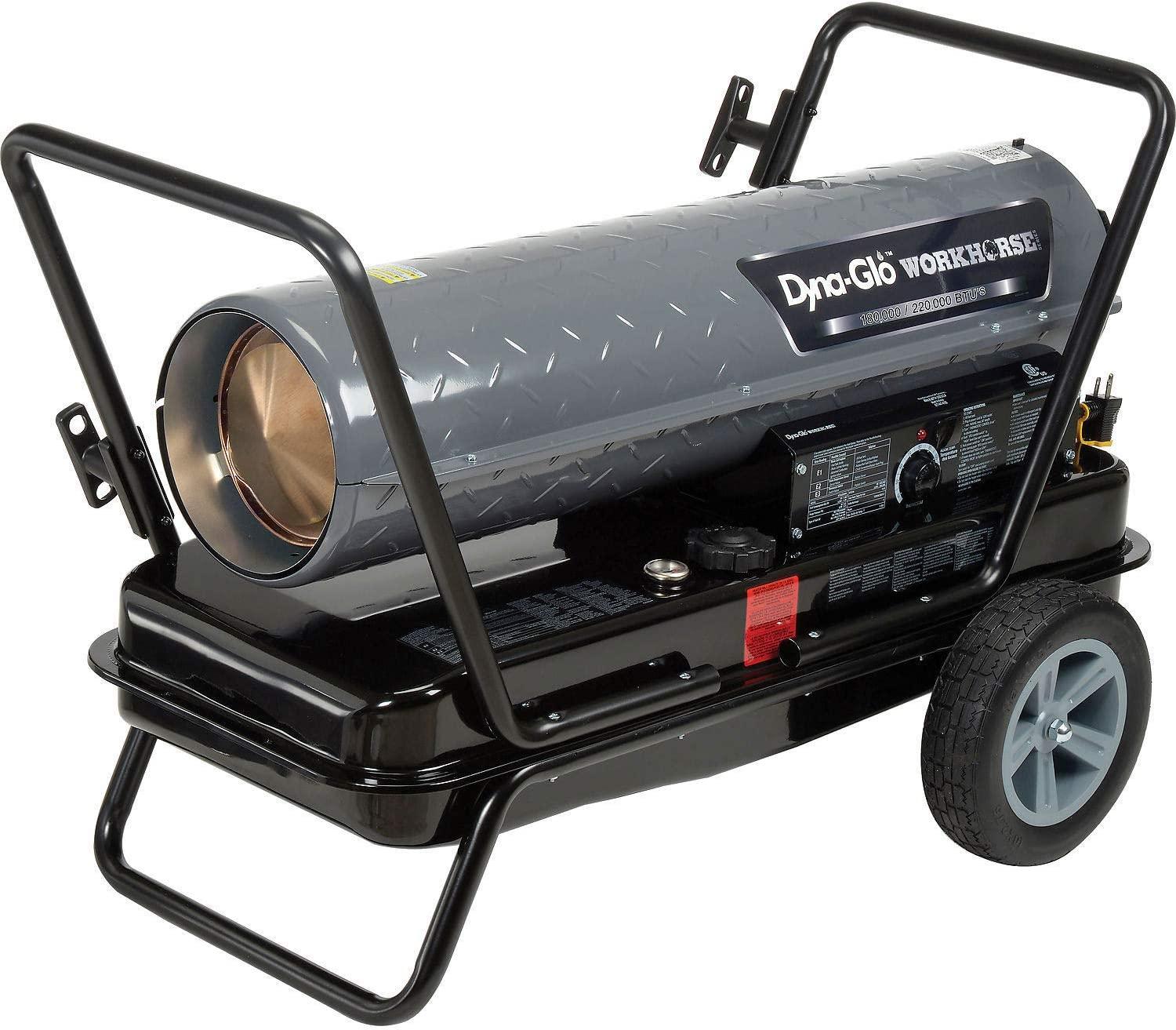 Dyna-Glo Workhorse KFA220WH, 180K or 220K BTU Kerosene Forced Air Heater