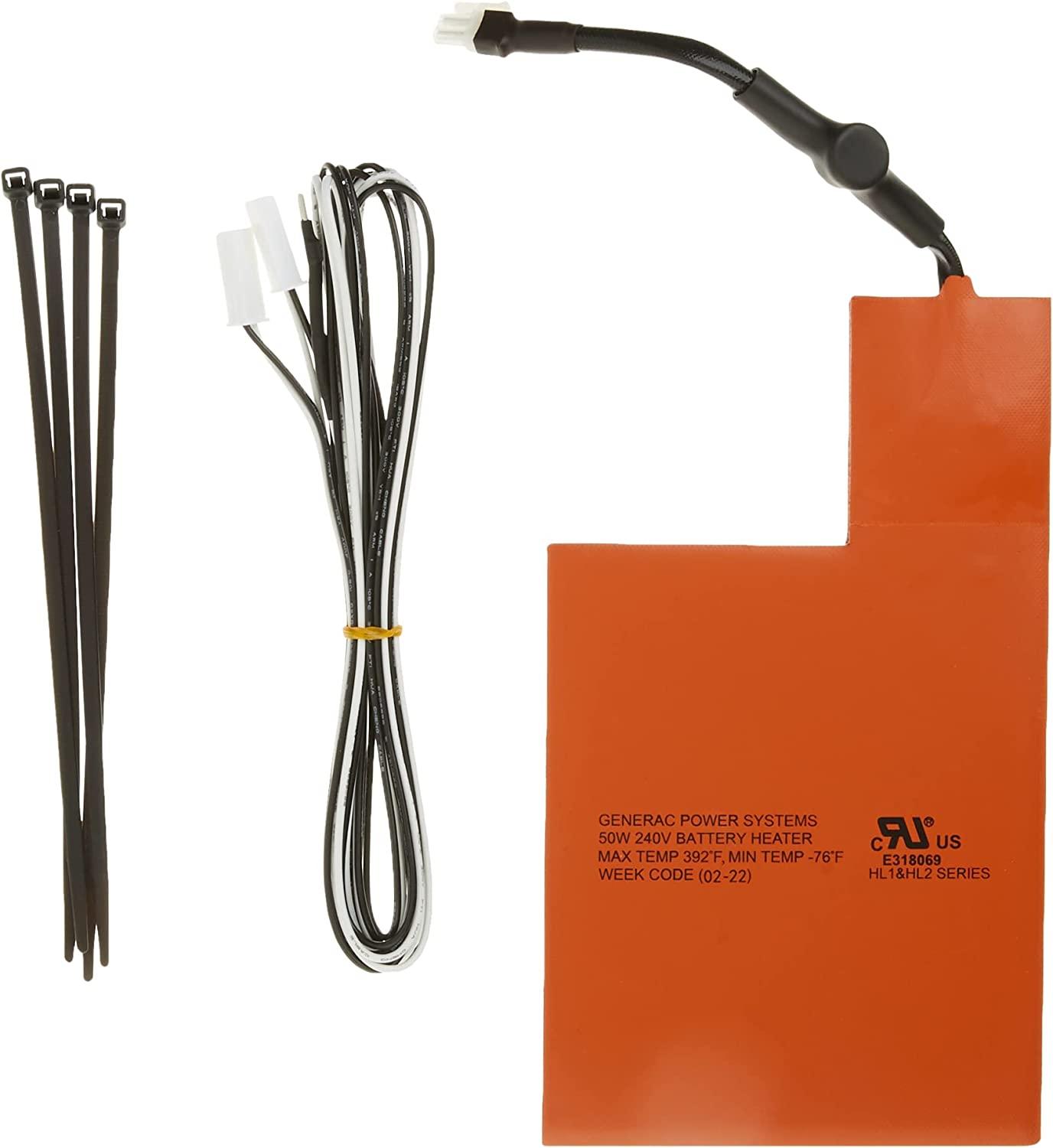 7101 Battery Heater Pad for 9kW - 22kW Air Cooled Standby Generators , Orange